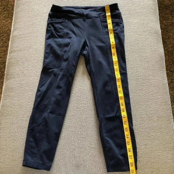 Athleta Metro Capri Crop Dark Blue Navy Leggings Tights Yoga Pants High Waist:XS - Picture 14 of 15